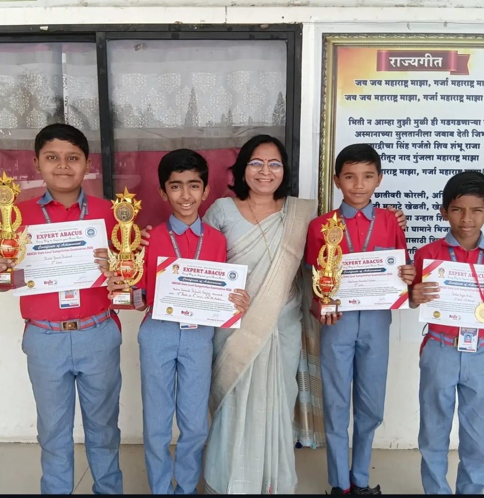 Student achievements and trophies at Vasundhara Academy